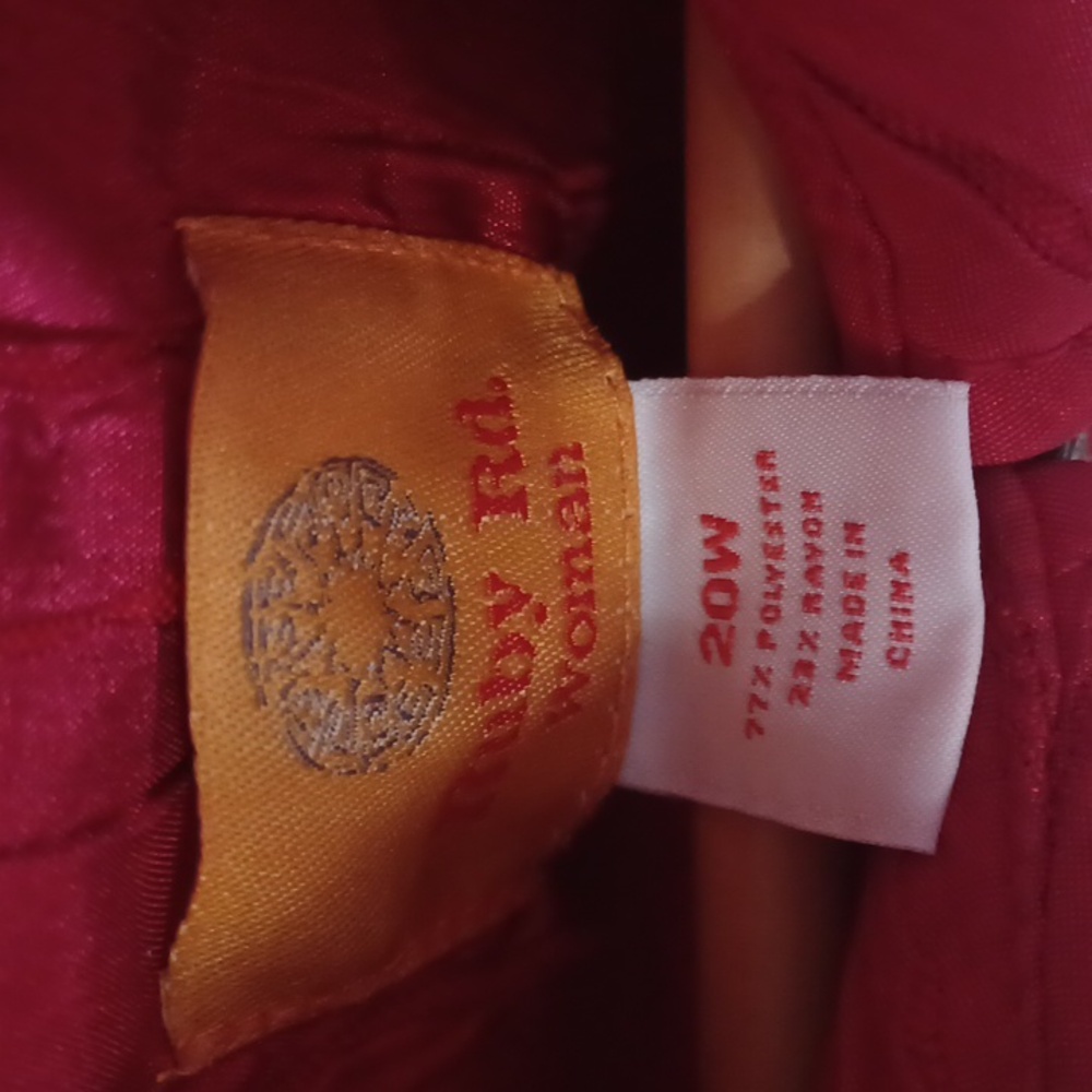 Ruby Rd. Red Crinkle Lighteight Jacket, Button Fr… - image 2